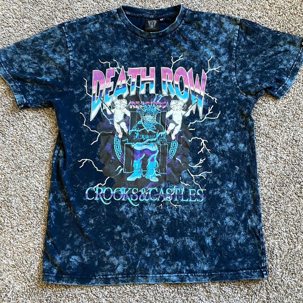 Very cool acid washed Death Row Records x Crooks and Castles shirt